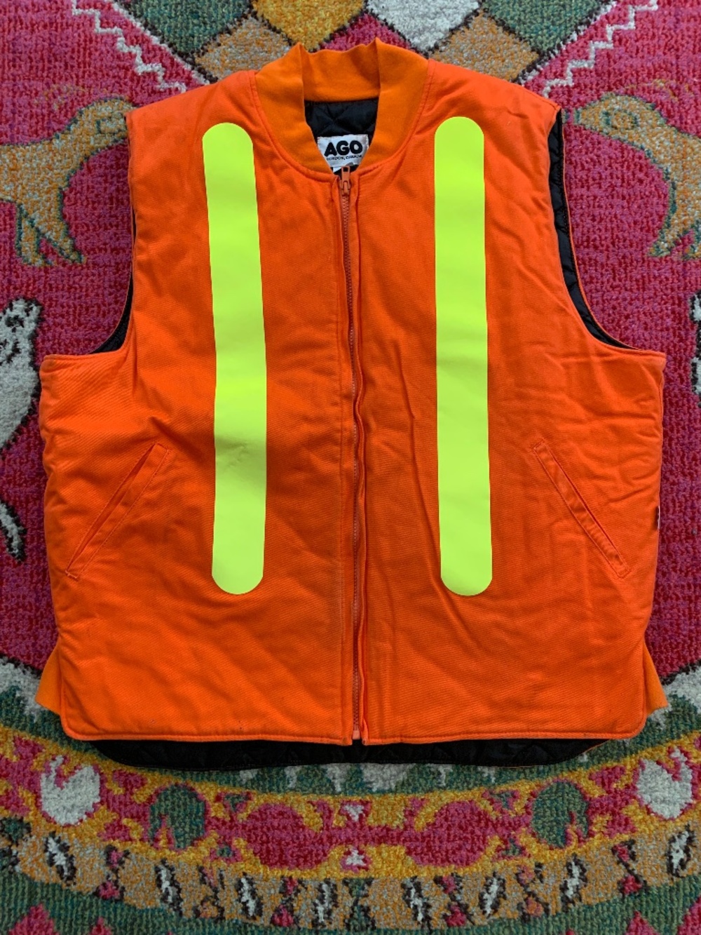 AGO high visibility insulated work vest